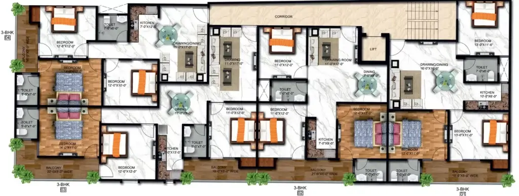 3 bhk flats in noida ready to move